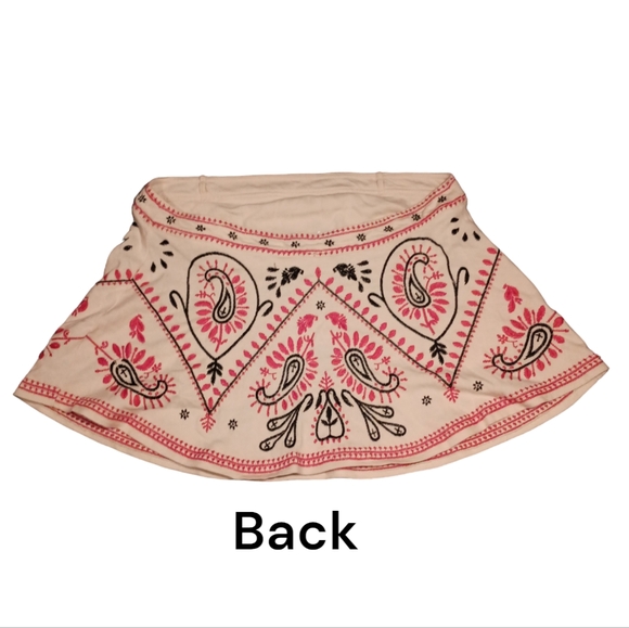 Free People Knit Top with Black and Rust Embroidery. Large. Discontinued - Picture 3 of 7